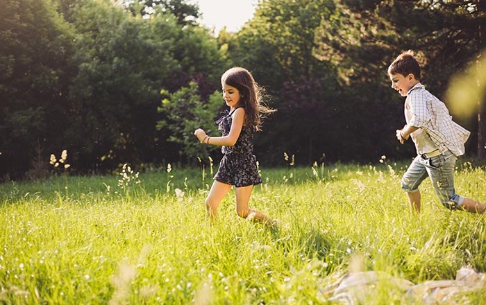 Children beautiful open spaces of Balwyn private estate 